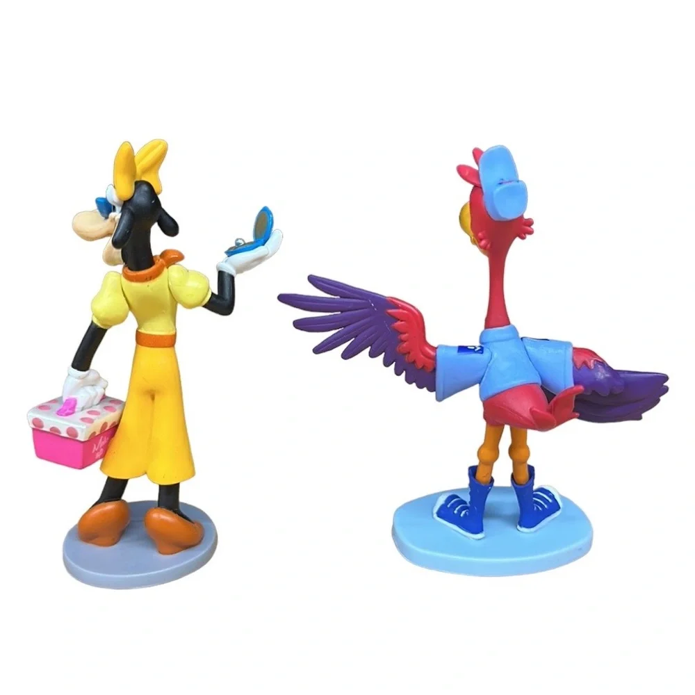 Disney Make Up Artist Clarabelle Cow and Junior TOTS Freddy Flamingo PVC Figures